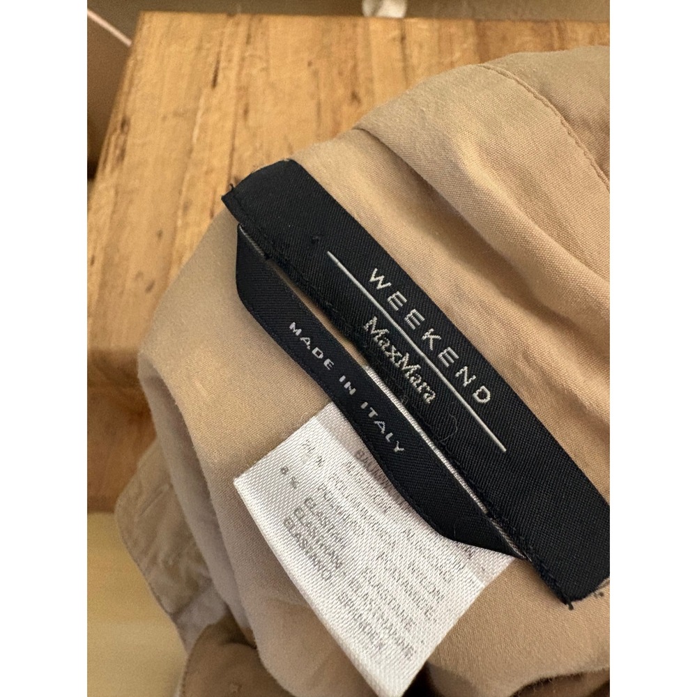 MaxMara Weekend Women Tan Button Down Shirt Size Small - Picture 4 of 7